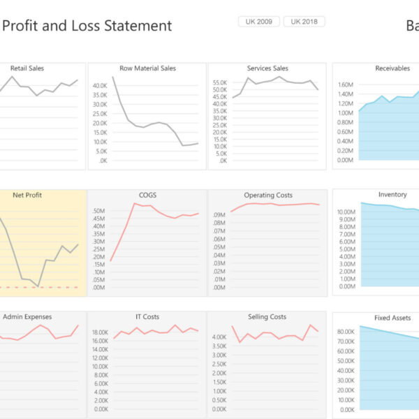 Profit and Loss Statement Dashboard